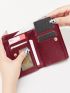 Litchi Embossed Small Wallet With Coin Purse