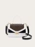 Mini Geo Graphic Flap Satchel Bag