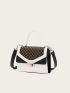 Mini Geo Graphic Flap Satchel Bag