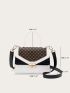 Mini Geo Graphic Flap Satchel Bag