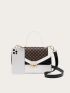 Mini Geo Graphic Flap Satchel Bag