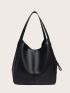 Litchi Embossed Shoulder Bag