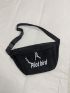 Letter Graphic Fanny Pack