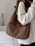 Snap Button Hobo Bag