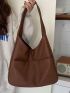 Snap Button Hobo Bag