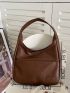 Snap Button Hobo Bag