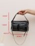 Mini Crocodile Embossed Chain Square Bag