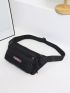 Patch Detail Waterproof Waist Bag