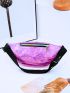 Holographic Zip Front Waist Bag