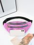 Holographic Zip Front Waist Bag