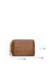 Weave Embossed Zip Around Card Holder With Keyring Multi-Card Card Organizer for Storage Credit Cards