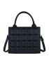 Plaid Embossed Double Handle Square Bag