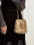 Mini Sequin Chain Bucket Bag