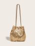 Mini Sequin Chain Bucket Bag