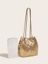 Mini Sequin Chain Bucket Bag