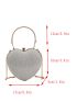 Mini Glitter Heart Design Chain Novelty Bag