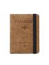 Letter & Airplane Embossed Passport Case