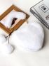 Heart Decor Fluffy Novelty Bag