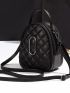 Mini Quilted Metal Detail Dome Bag