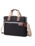 Men Patch Detail Waterproof Laptop Handbag Briefcase