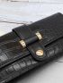 Crocodile Embossed Long Wallet