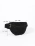 Zip Front Fluffy Waist Bag