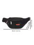 Letter Graphic Large Capacity Waist Bag Waterproof