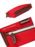 Men Neon-red Letter Embossed Laptop Handbag Briefcase