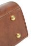Stitch Detail Flap Square Bag