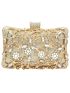 Rhinestone & Flower Decor Chain Box Bag