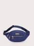 Quilted Zip Front Fanny Pack