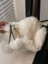 Fluffy Heart Design Satchel Bag