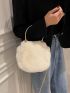 Minimalist Chain Fuzzy Satchel Bag