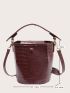 Mini Crocodile Embossed Bucket Bag