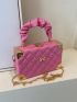 Mini Quilted Detail Bow Decor Chain Box Bag