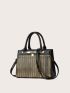 Striped Pattern Square Bag