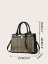 Striped Pattern Square Bag