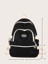 Letter Patch Decor Classic Backpack