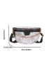 Metallic Chain Decor Fanny Pack