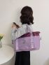 Letter Patch Decor Duffel Bag