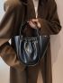 Double Handle Ruched Bag