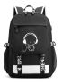 Luminous Music Villain USB Interface Multi-Functional Backpack School Bag School Bag Casual Backpack Strap Random