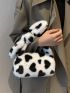 Fluffy Cow Pattern Square Bag
