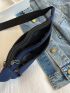 Letter Decor Zipper Fanny Pack