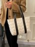 Minimalist Quilted Shoulder Tote Bag