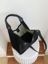 Solid Color Tote Bag Double Handle