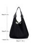 Solid Color Tote Bag Double Handle