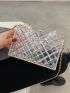 Mini Clear Textured Chain Box Bag