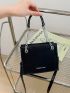 Mini Letter Graphic Chain Square Bag