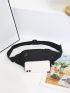 Earphone Hole Detail Waist Bag